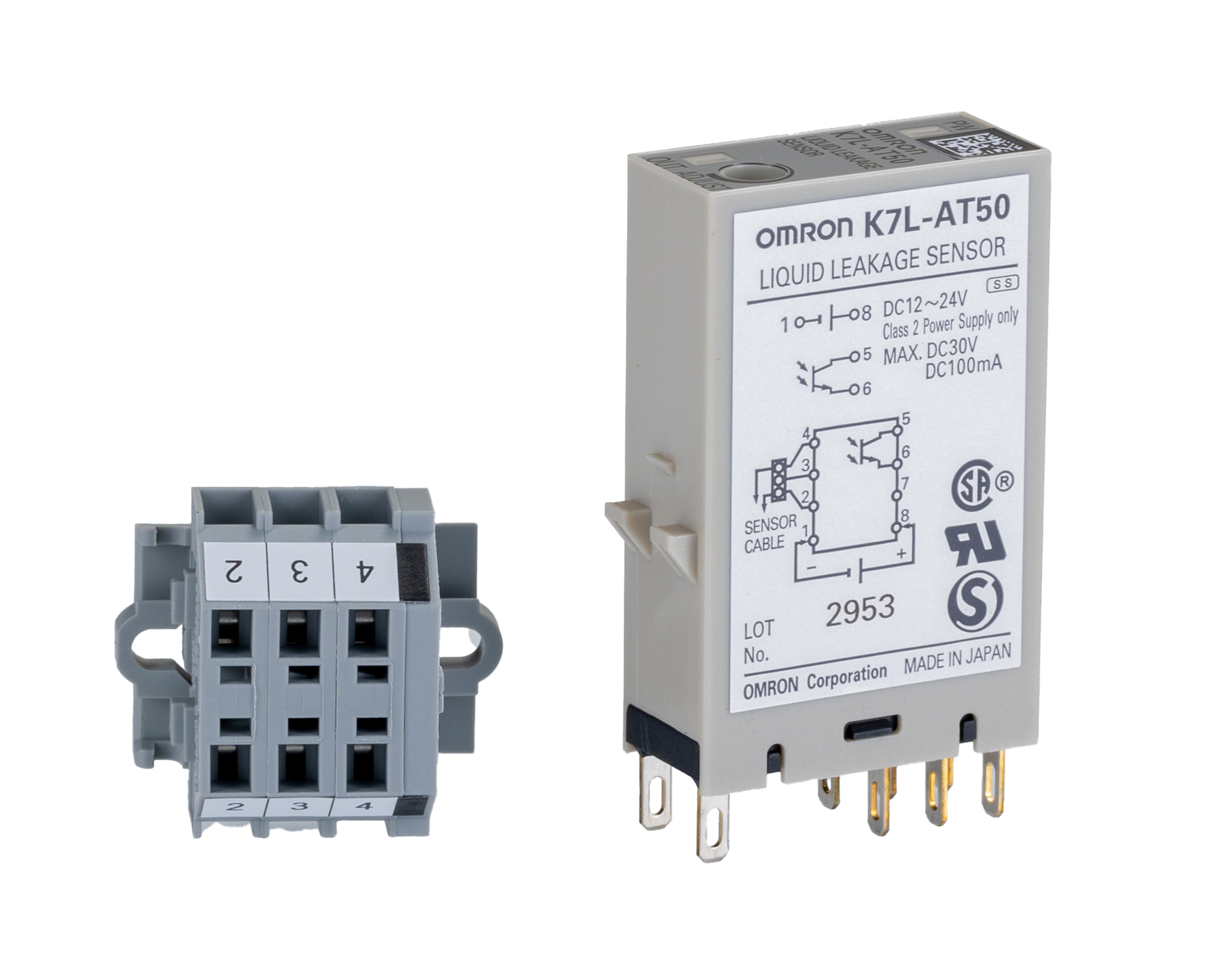 Omron K7L Series Liquid Leak Sensor - Track Mounted, 12 → 24 V 2 PNP/NPN