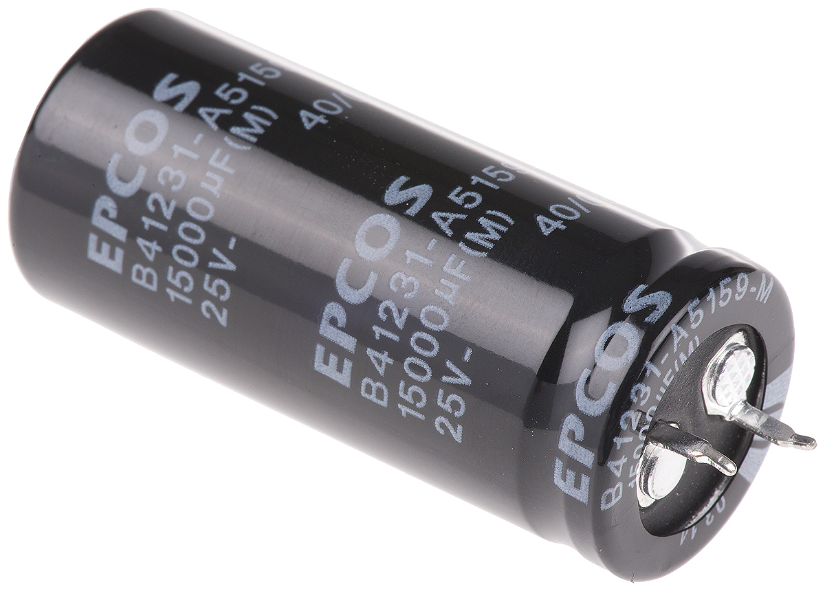 EPCOS 15000μF Aluminium Electrolytic Capacitor 25V dc, Snap-In - B41231A5159M060
