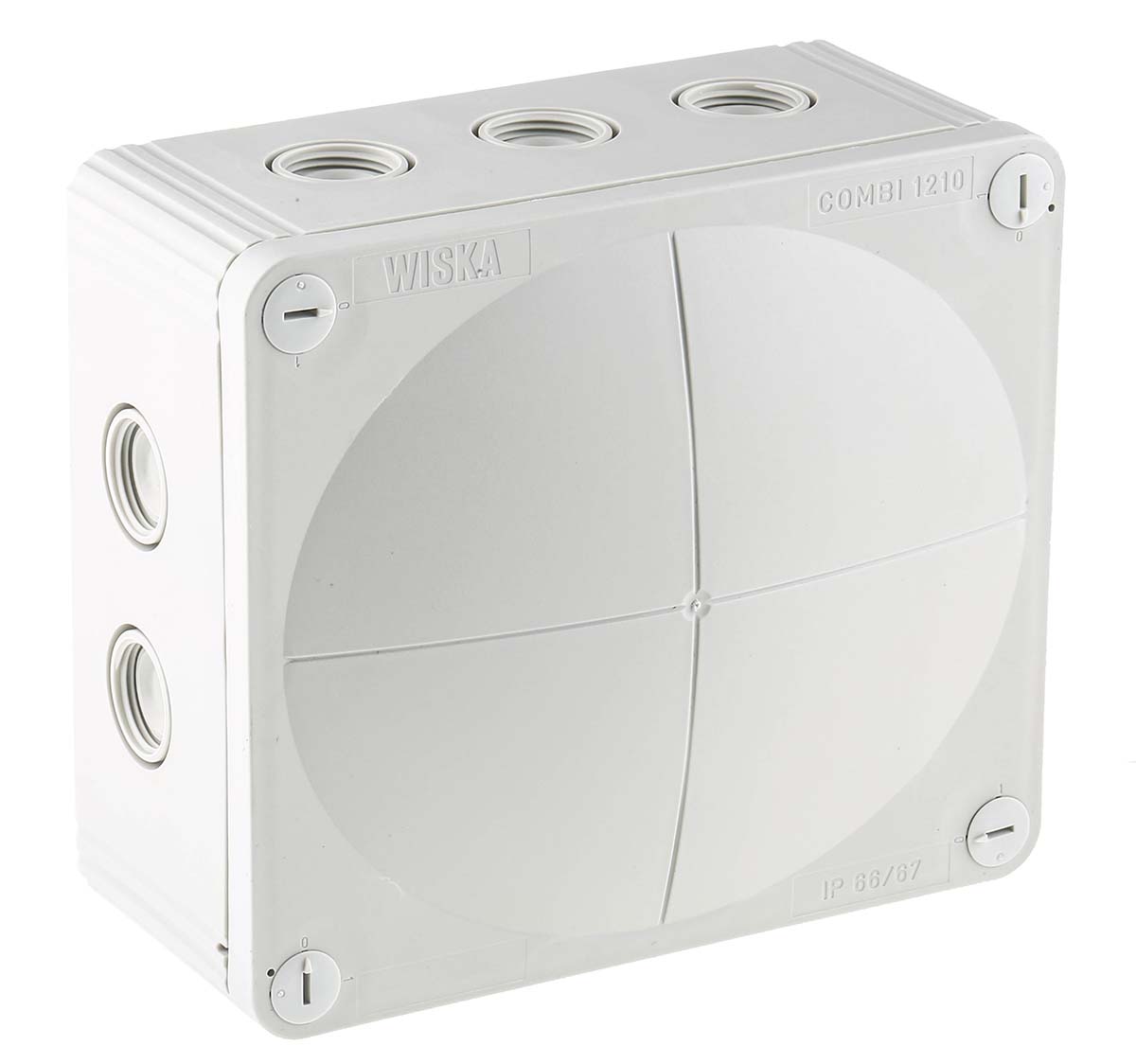 WISKA Combi Series Grey Polypropylene Junction Box, IP66, IP67, 160 x 140 x 81mm