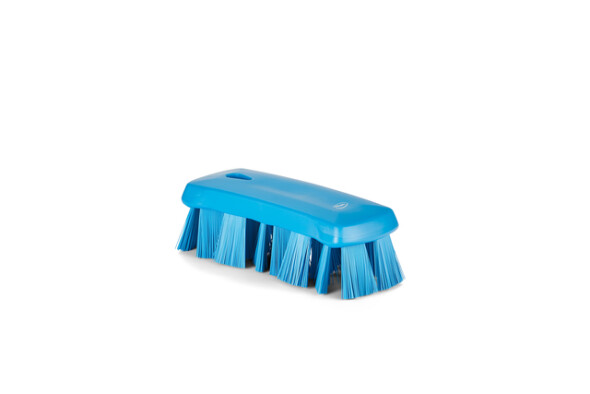 Vikan Hard Bristle Blue Hand Brush, 176mm bristle length, Polyester bristle material