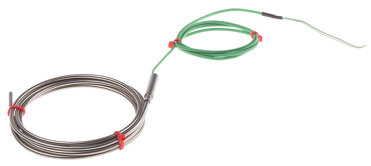 RS PRO Type K Mineral Insulated Thermocouple 1.5m Length, 3mm Diameter → +1100°C