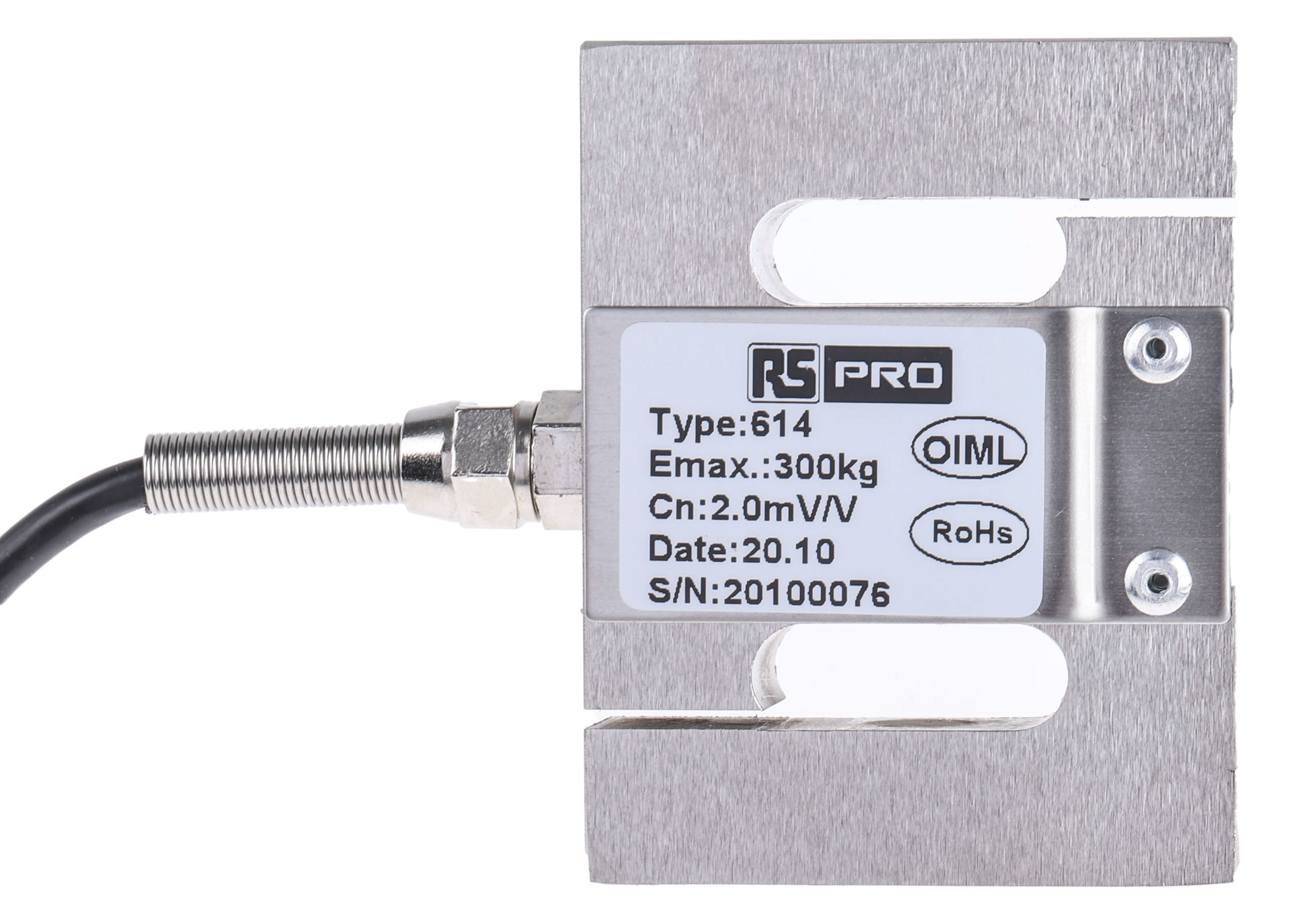 RS PRO Load Cell, 300kg Range, Compression, Tension Measure
