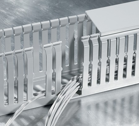 HellermannTyton HTWD-HF Grey Wiring Duct, W25 mm x, L2m, Acrylonitrile Butadiene Styrene