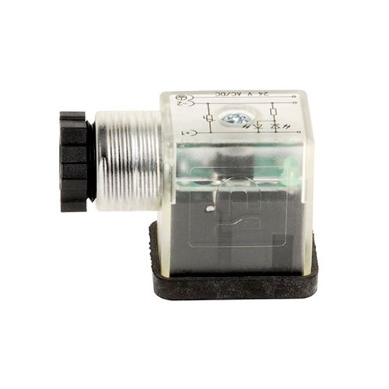 EMERSON ? ASCO 2P+E DIN 43650, Female DIN 43650 Solenoid Connector, 24 V Voltage
