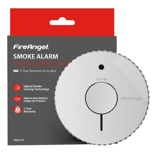 FireAngel Safety Technology Limited ABS Plastic Smoke Detector, 85dB, 3V dc