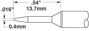 Metcal STTC 0.4 mm Conical Soldering Iron Tip for use with MX-H1-AV, MX-RM3E