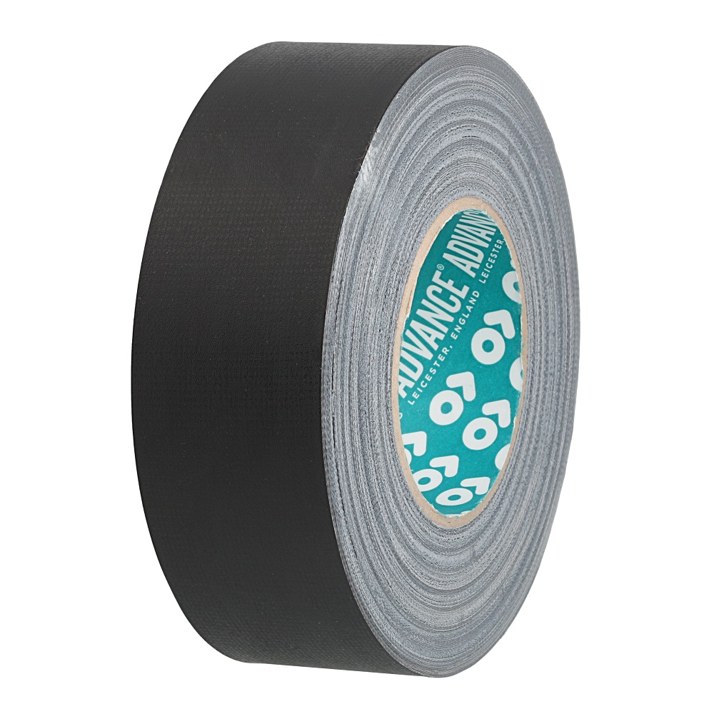 Advance Tapes AT182 200644 Cloth Tape, 25m x 50mm, Black, Matt Finish