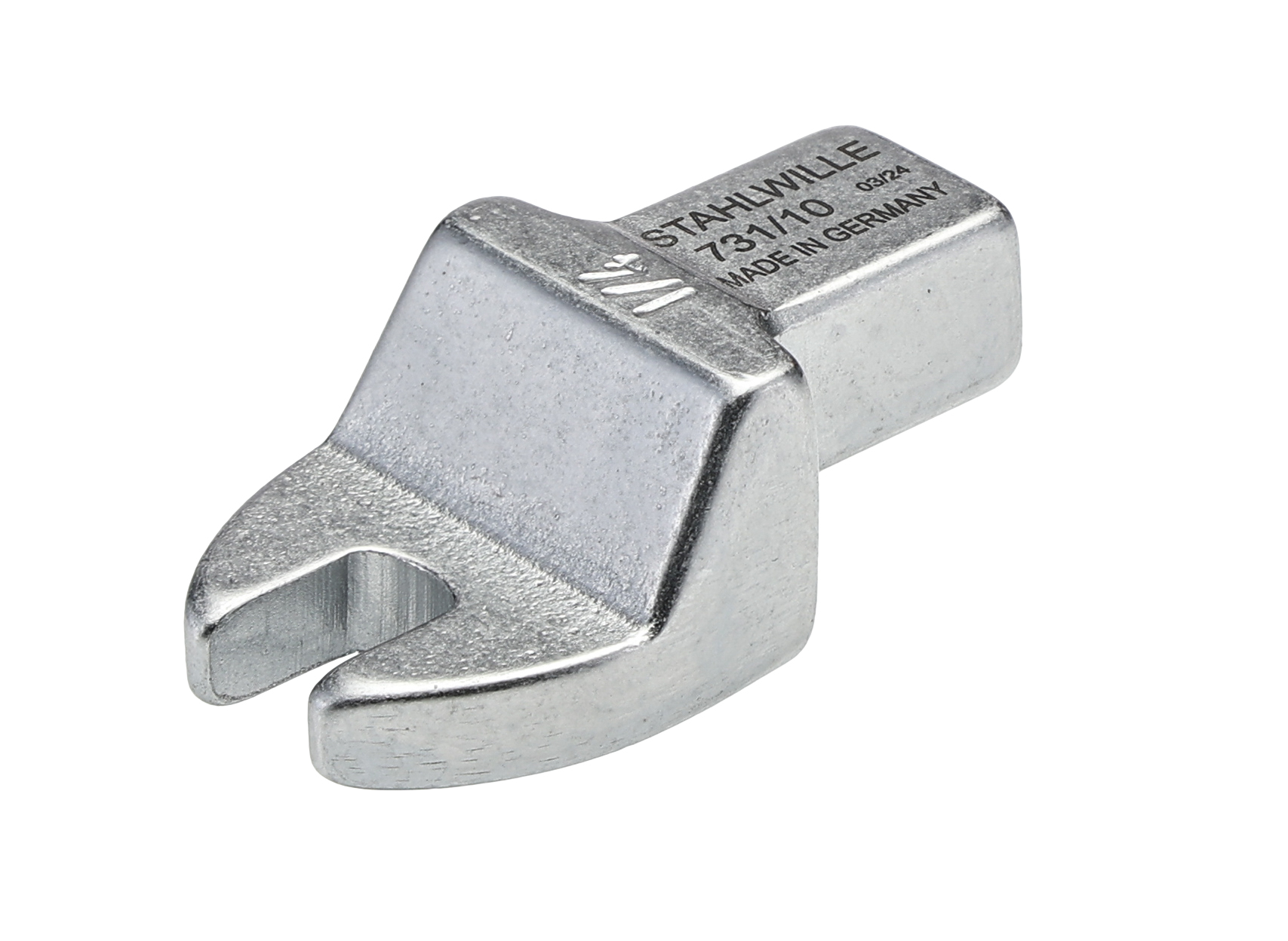 STAHLWILLE 731A/10 Series Open Ended Insert Insertion Wrench, 1/4 in, 9 x 12mm Insert, Chrome Plated Finish