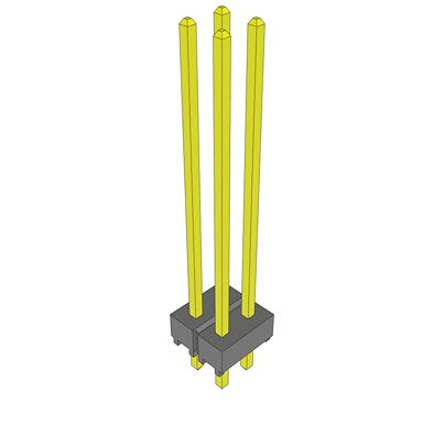 Samtec TSW Series Straight Through Hole PCB Header, 4 Contact(s), 2.54 mm Pitch, 2 Row, Unshrouded