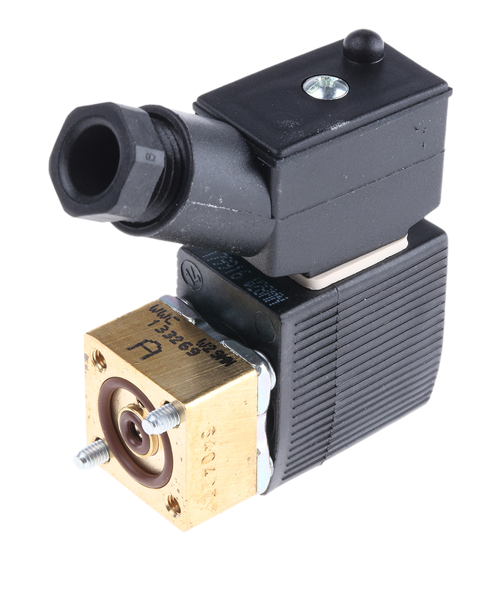 Burkert Solenoid Valve 134179, 3 Port, NC, 24 V dc 1/8 in G