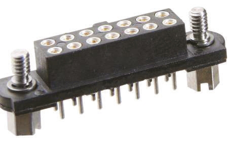 HARWIN M80 Series Straight Through Hole Mount PCB Socket, 10-Contact, 2-Row, 2mm Pitch, Solder Termination