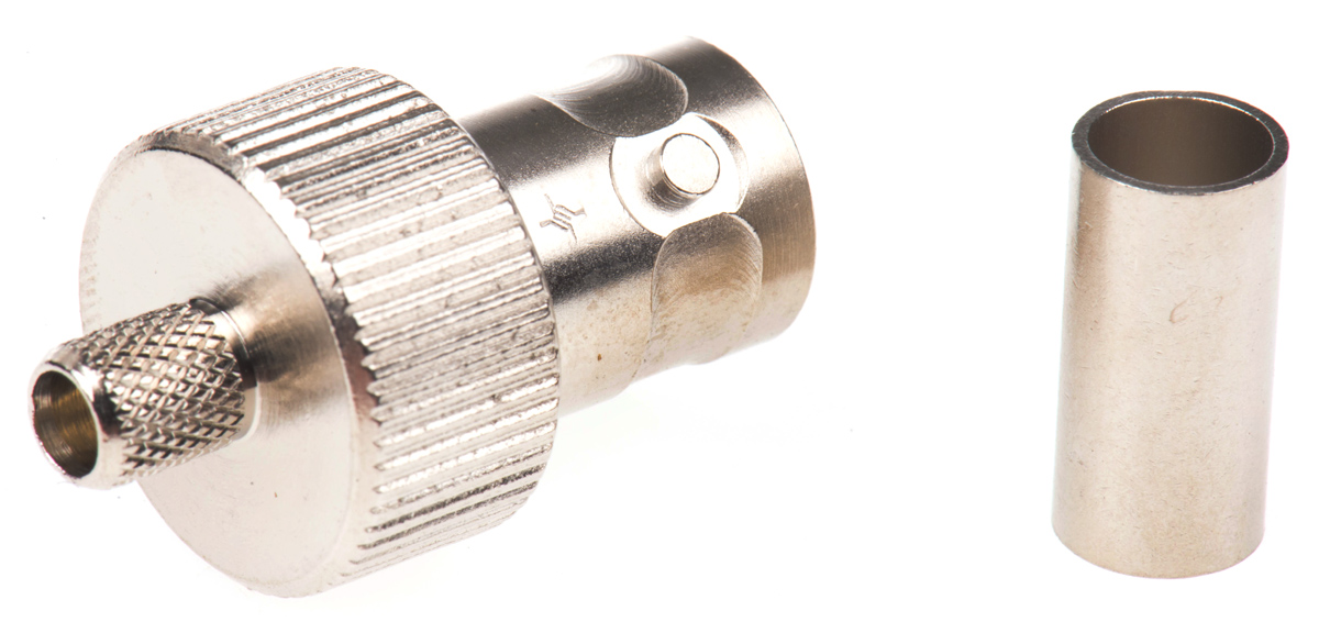 Telegartner, Jack Cable Mount BNC Connector, 50Ω, Crimp Termination, Straight Body