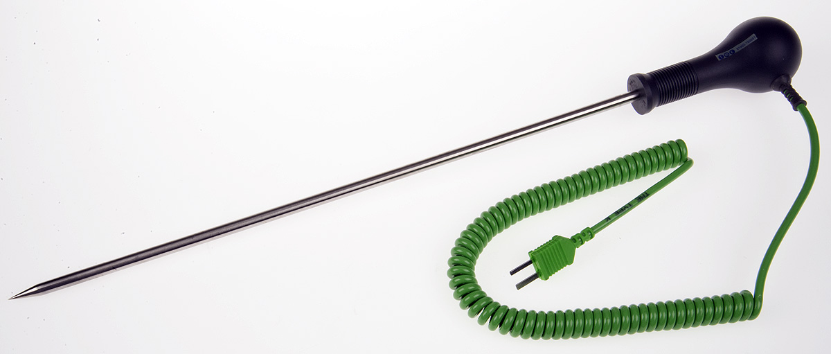 RS PRO K Needle Temperature Probe, 300mm Length, 6mm Diameter, +250 °C Max, With SYS Calibration
