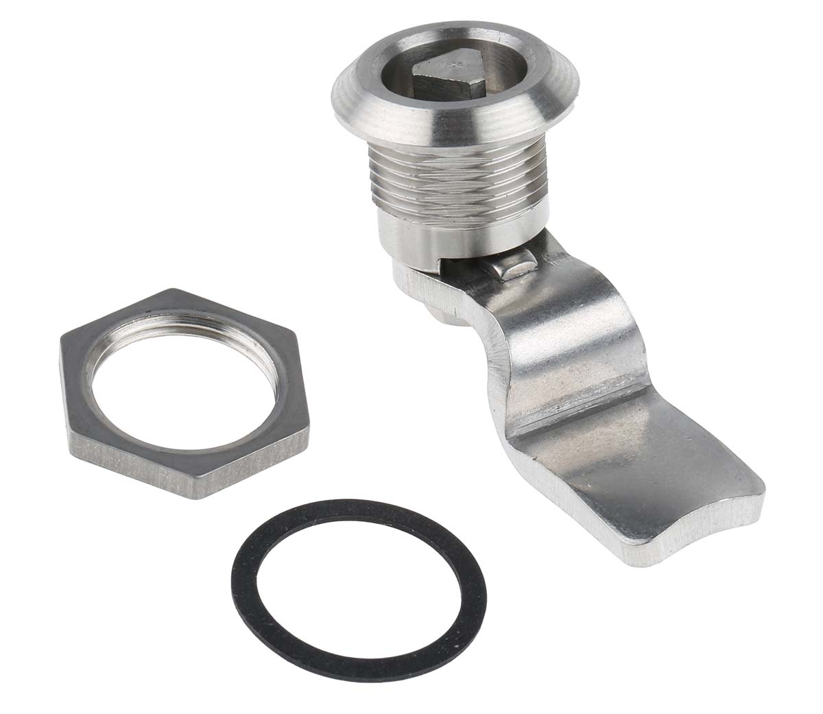 Steinbach & Vollman Stainless Steel Triangular Lock, 26mm Panel-to-Tongue, 20.2 x 22.2mm Cutout, Key Unlock