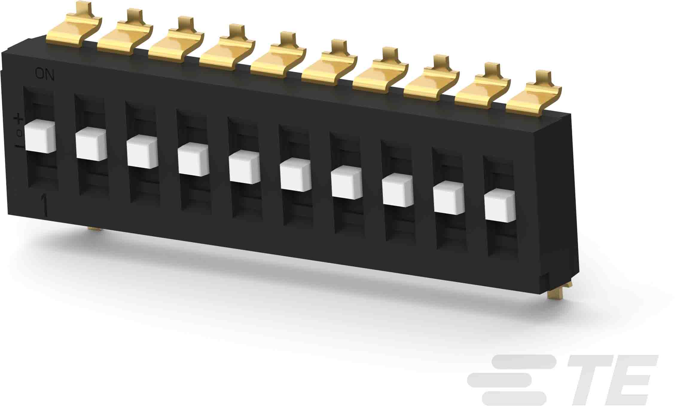 TE Connectivity 10 Way Surface Mount DIP Switch SPTT, Raised Actuator