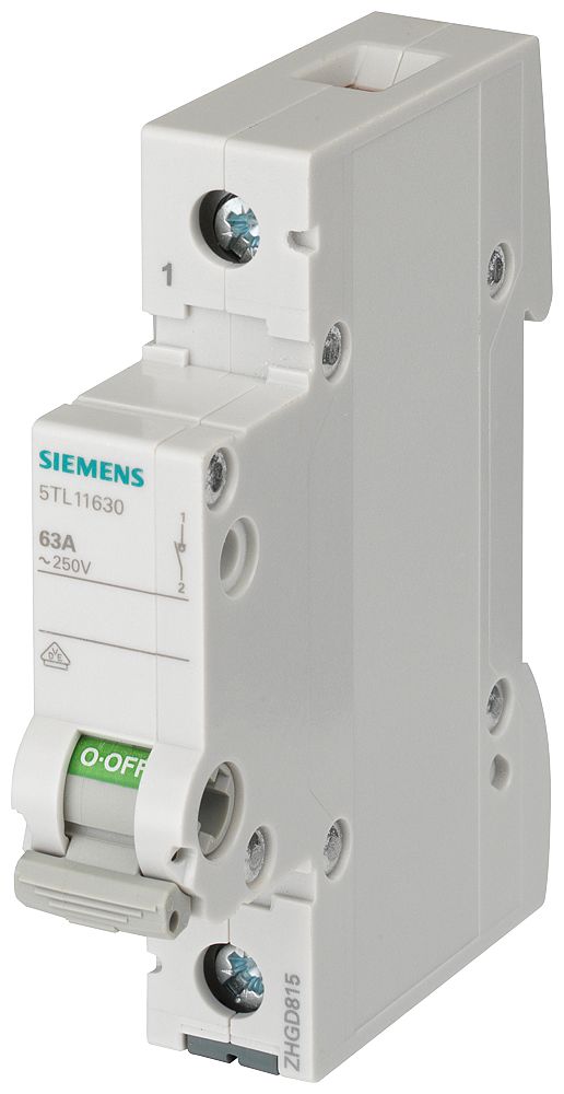 Siemens 1P Pole Isolator Switch - 80A Maximum Current