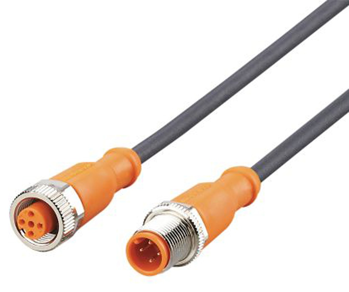 ifm electronic Female 4 way M12 to 4 way M12 Sensor Actuator Cable, 2 m