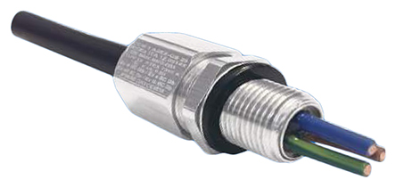 Moflash A2EX-QS Series Metallic Stainless Steel Cable Gland, M20 Thread, 11mm min., 15mm max., IP66, IP68