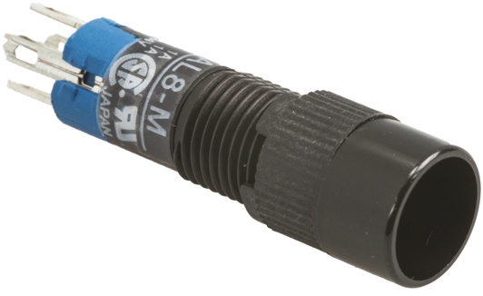 Idec Illuminated Miniature Push Button Switch, Momentary, Panel Mount, 8mm Cutout, SPDT, 250V, IP40