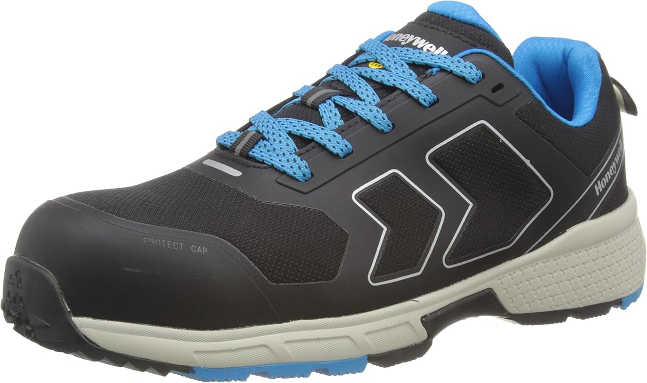 Honeywell Safety RUNNER Unisex Black, Blue Composite Toe Capped Safety Trainers, EU 39