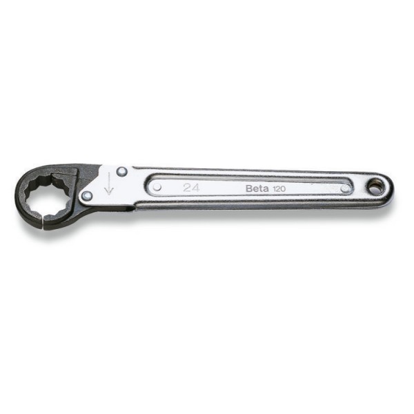 BETA Pipe Wrench, 135 mm Overall, 28mm Jaw Capacity, Straight Handle