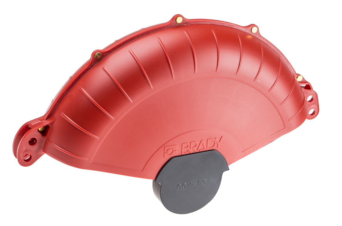 Brady Red 2-Lock ABS Gate Valve Lockout, 9.65mm Shackle, 457mm Attachment