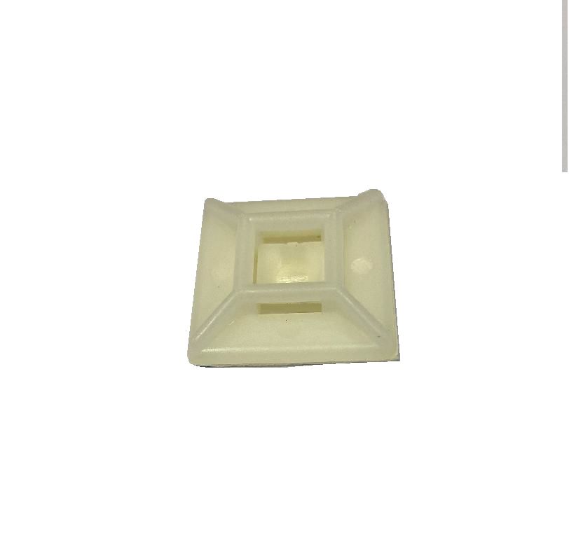RS PRO Self Adhesive Natural Cable Tie Mount 26.1 mm x 26.1mm, 8mm Max. Cable Tie Width