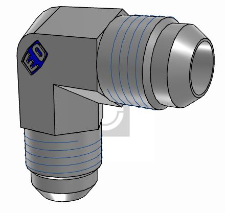 Parker Hydraulic Elbow Compression Tube Fitting UNF 9/16-18 Male to UNF 9/16-18 Male, 6EMTXS