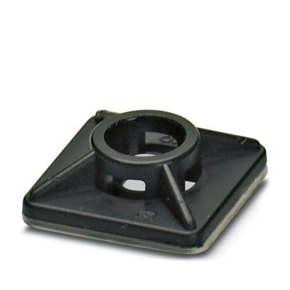 Phoenix Contact Self Adhesive Black Cable Tie Mount 19 mm x 19mm, 4mm Max. Cable Tie Width