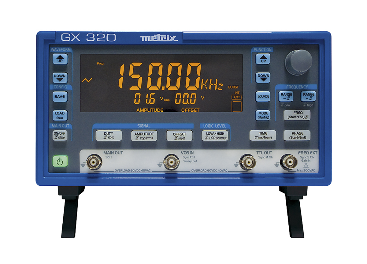Metrix GX 320 Function Generator, 0.001Hz Min, 20MHz Max, FM Modulation - With RS Calibration