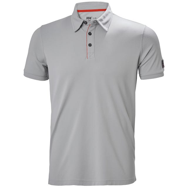Helly Hansen Kensington Tech Grey Polyamide Polo Shirt, UK- L, EUR- L