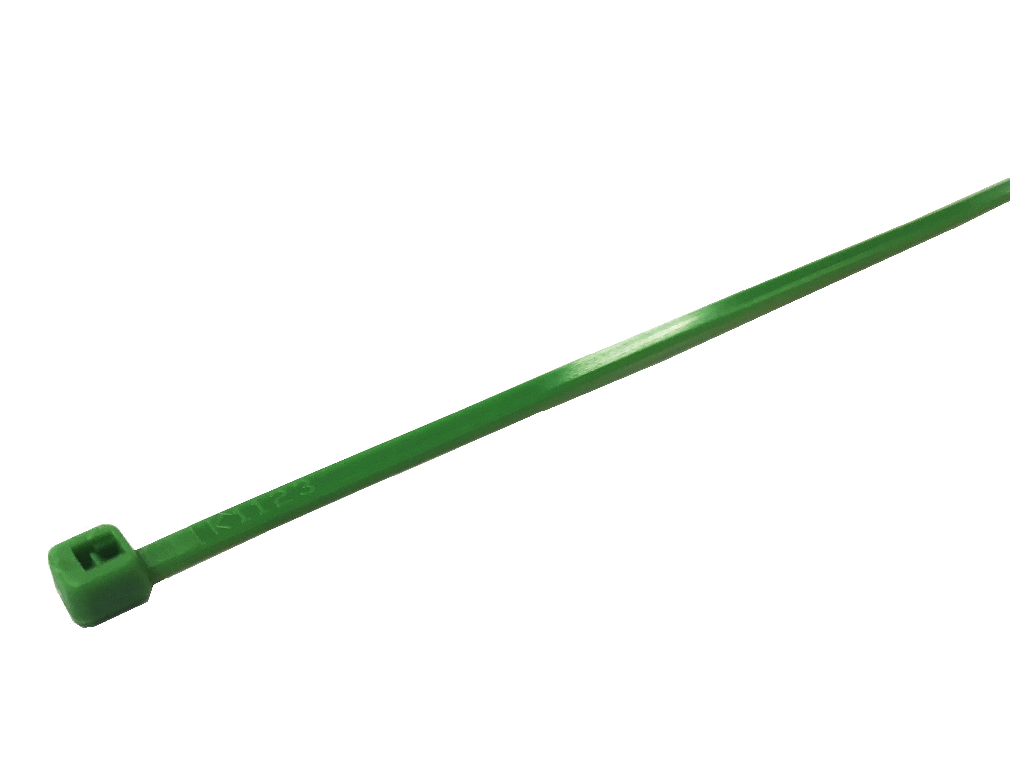 RS PRO Cable Tie, 380mm x 7.6 mm, Green Nylon, Pk-100