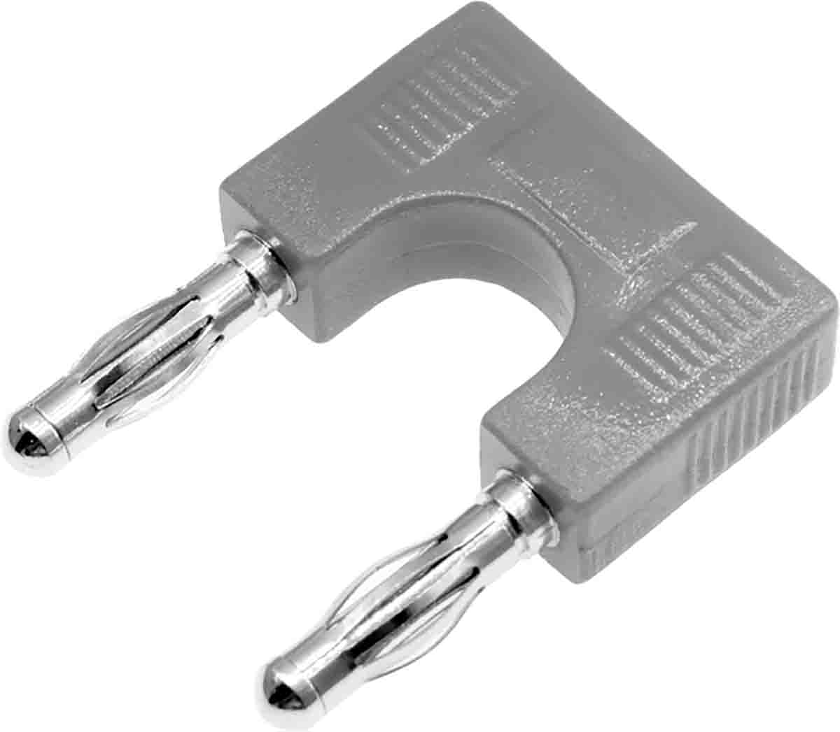 RS PRO Grey Male Banana Plug, 4 mm Connector, 32A, 30V, Nickel Plating