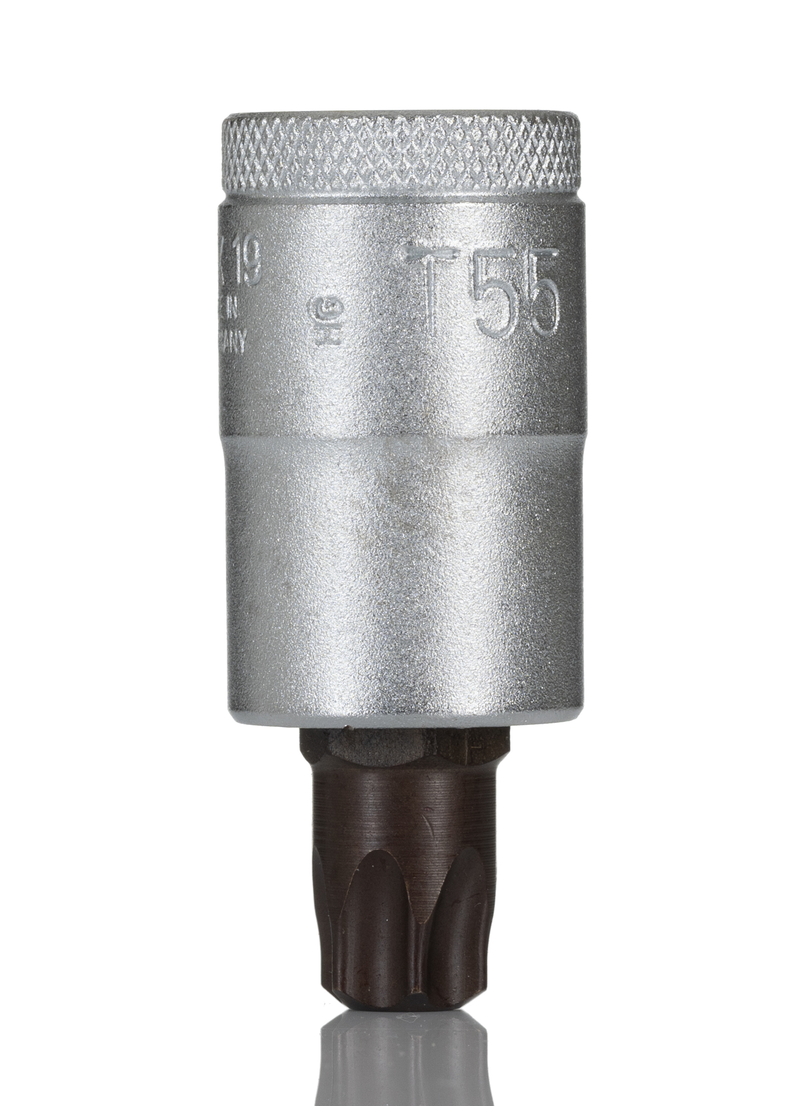 Gedore Torx Screwdriver Bit, T55 Tip, Square Drive, 55 mm Overall