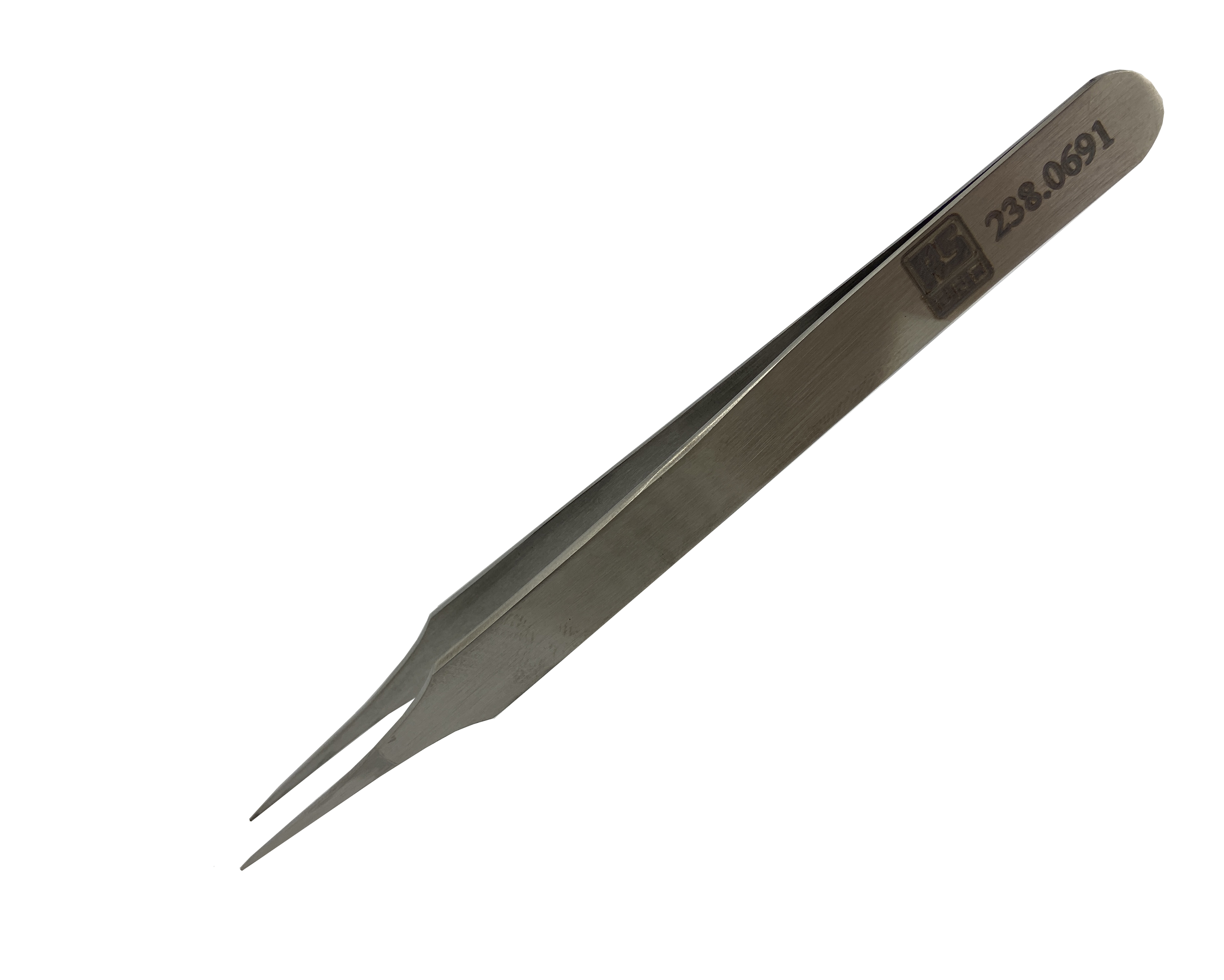 RS PRO 120 mm, Low Carbon Austenitic Steel, Pointed, Straight, Tweezer