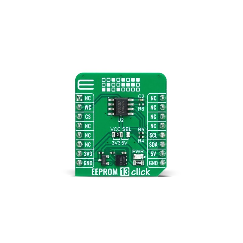 MikroElektronika MIKROE-5885, Add-On Board EEPROM EEPROM Memory Board for M24M01E for MikroBUS Socket