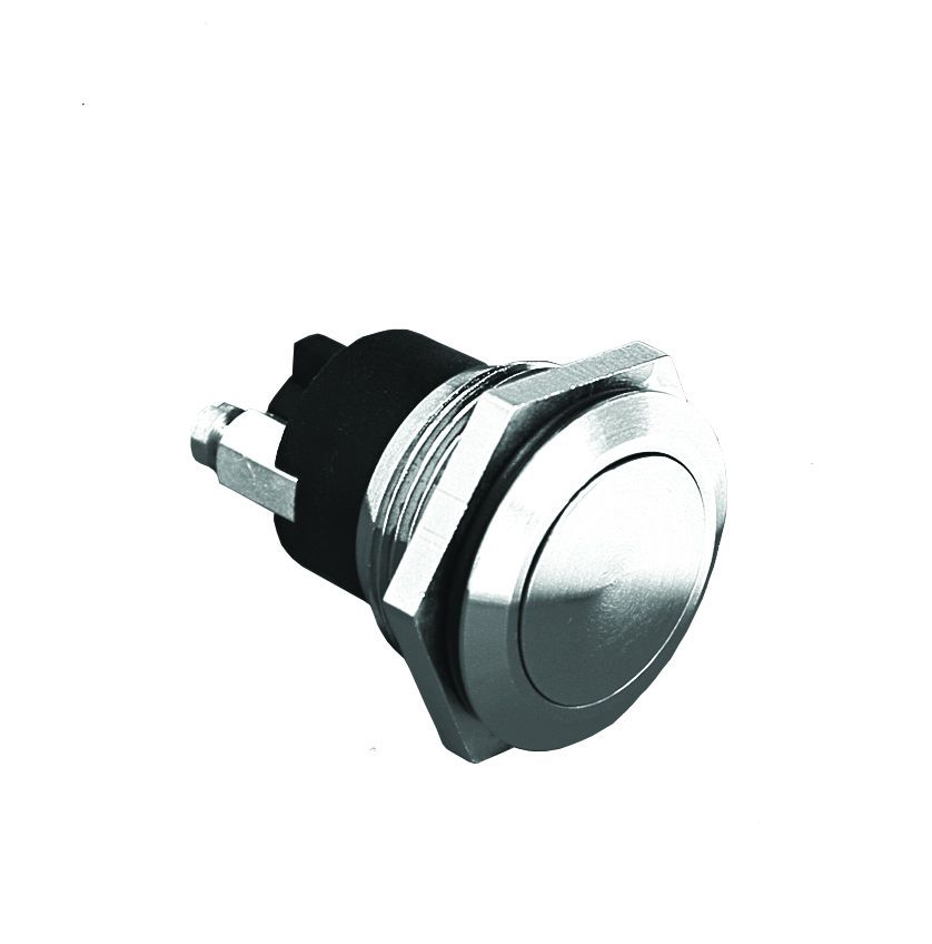Bulgin Push Button Switch, Momentary, Panel Mount, 19.2mm Cutout, SPST, 50V, IP68