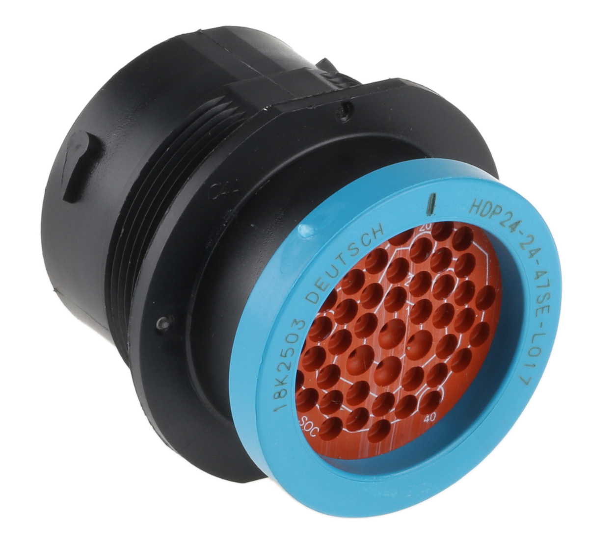 Deutsch Circular Connector, 47 Contacts, Cable, 1.59 mm Connector, Socket, Female, IP67, HD20 Series