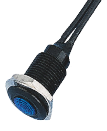 Oxley Blue Panel Mount Indicator, 12V ac, 10.2mm Mounting Hole Size, Lead Wires Termination, IP66
