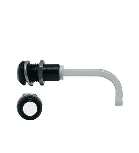 RHD-0700-2500-F9P67PR Bivar, Panel Mount Right Angle LED Light Pipe, Clear Round Lens