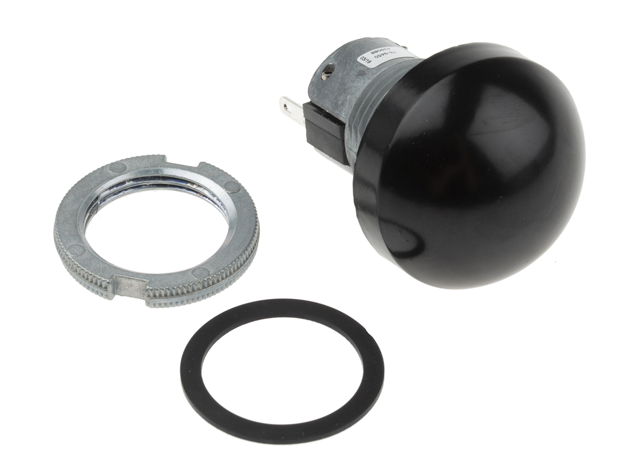 ITW Switches 76-94 Series Push Button Switch, Momentary, Panel Mount, 22mm Cutout, SPDT, Clear LED, 250V ac, IP67
