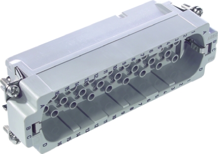 EPIC Heavy Duty Power Connector Insert, 10A, Female to Male, H-D Series, 26 Contacts