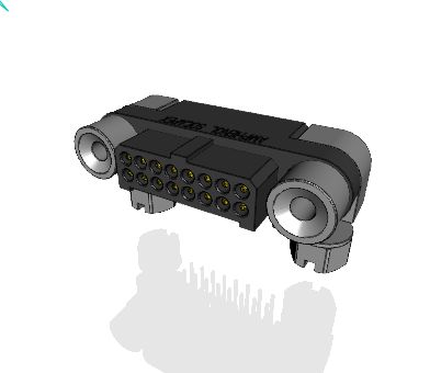 Amphenol Socapex MHDAS Series Right Angle PCB PCB Header, 16 Contact(s), 1.27 mm Pitch, 2 Row, Shrouded