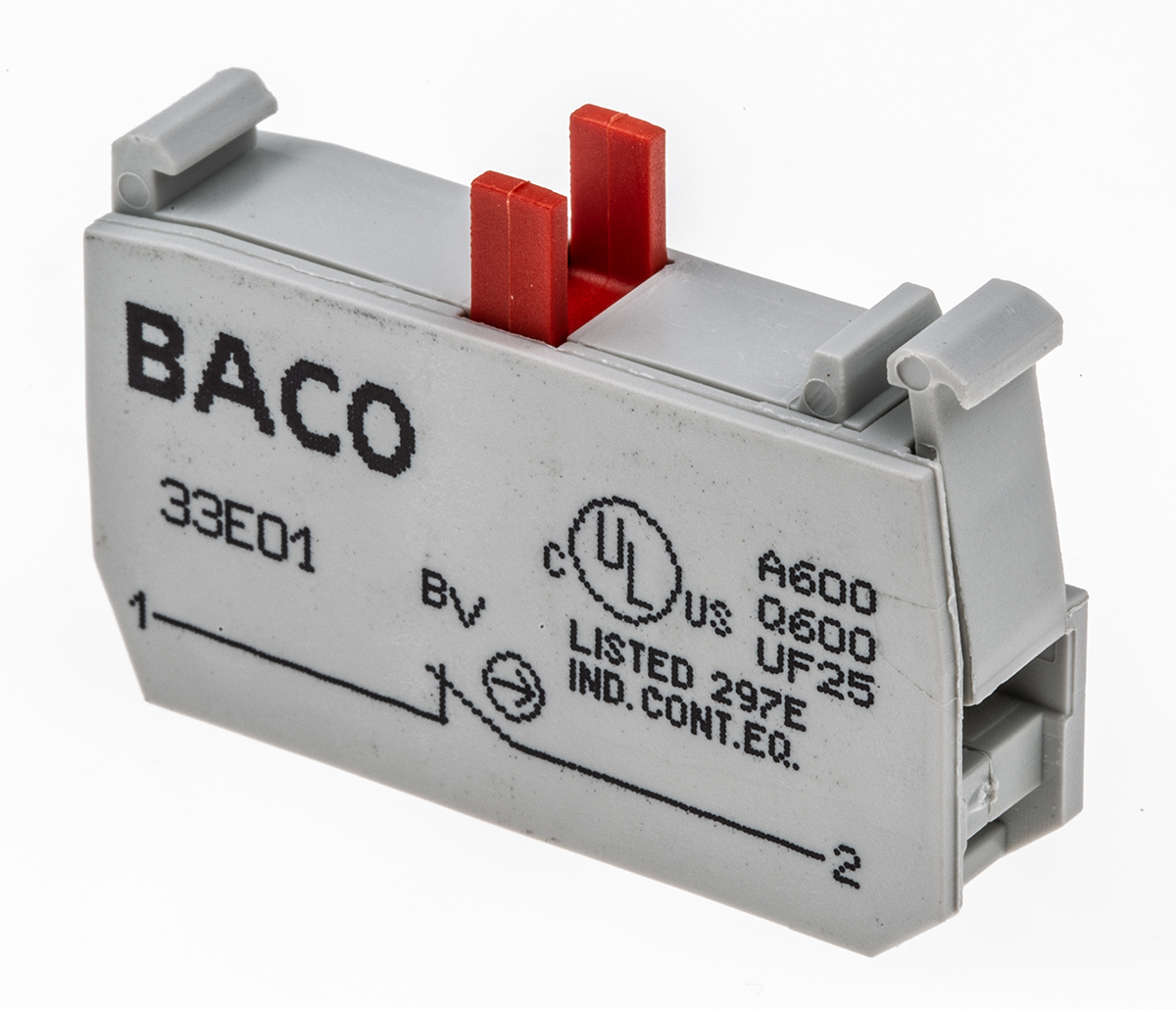 BACO BACO Series Contact Block, 600V, 1NC