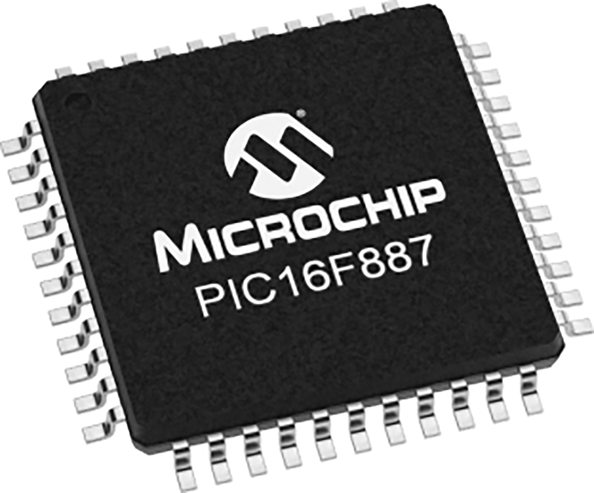 Microchip PIC16F887T-I/PT, 8 bit PIC, PIC16F887 Microcontroller, 20 MHz, 14kB FLASH, 44-Pin TQFP