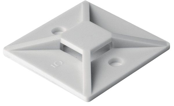 HellermannTyton White Cable Tie Mount 28 mm x 28mm, 5.4mm Max. Cable Tie Width