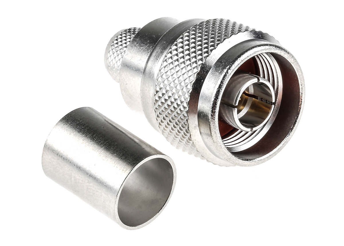 Radiall, Plug Cable Mount N Connector, 50Ω, Crimp Termination, Straight Body