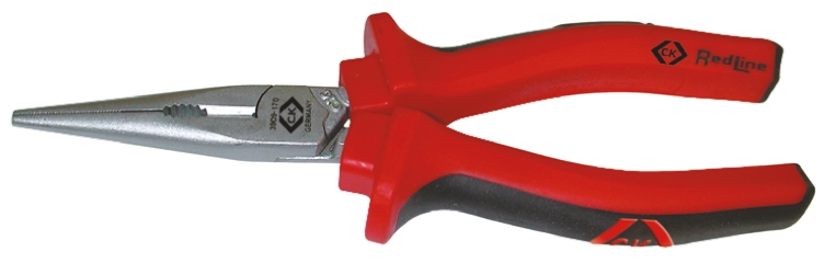 CK Long Nose Pliers, 170 mm Overall, Straight Tip, 75mm Jaw