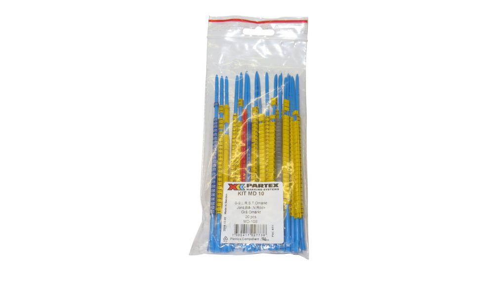 Partex Marking Systems MD Cable Marker Kit, 2.5 → 5mm Cable, MD-10S