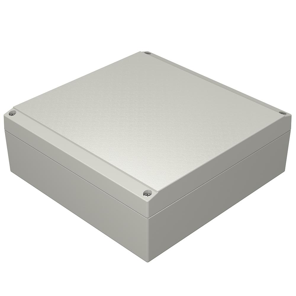 Rose Aluform Series Grey Die Cast Aluminium Enclosure, IP66, IK09, Grey Lid, 200 x 200 x 72mm